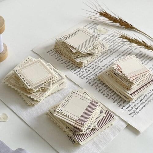 80 Sheets Retro Border Colour Not Self-adhesive Note Paper Creative Kurashiki Bullet Journaling Accessories Aesthetic Memo Cards