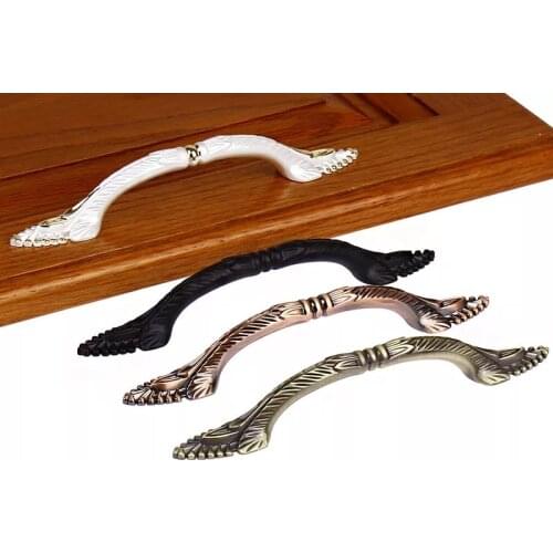 96mm Vintage Kitchen Cabinet Handles Bronze Wine Cabinet Pulls 5"Antique brass Drawer Dresser Wardrobe Furniture door pull knobs