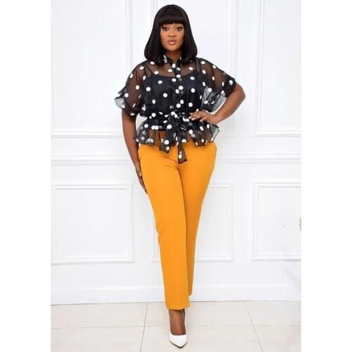 African Clothes for Women 2021 Summer Fashion Style African Women Printing Two Pieces Sets Shirt and Inner Women Suit No Pant