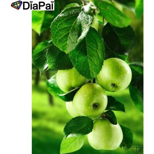 DIAPAI 5D DIY Diamond Painting 100% Full Square/Round Drill "Fruit green apple" Diamond Embroidery Cross Stitch 3D Decor A22742