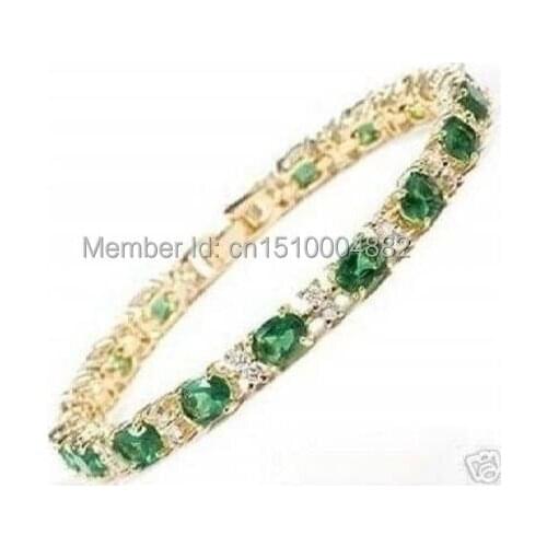 Free shipping 00118 super beautiful gold filled green braclet