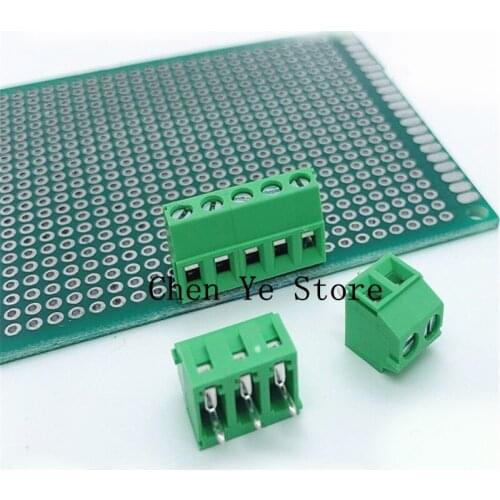 Free Shipping100PCS KF128-3.5-2P KF128-3.5-3P 3.5MM Pitch PCB Screw Terminal Block Splice Terminal KF125 3.5MM 2P 3P green