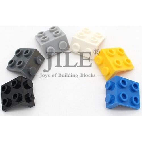 Free Shipping Building Blocks Moc Bracket 1x2 - 2x2 Right Angle 44728 DIY Enlighten Bricks Compatible with Assembles Particles