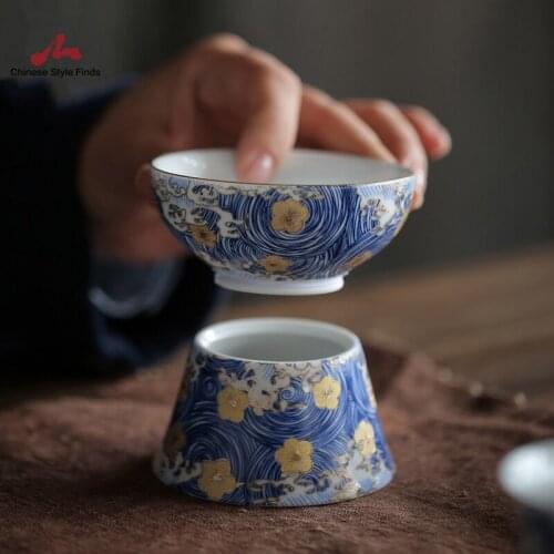 Tea Set Coffee And Tea Tools Colour Enamels Ceramic Tea Strainers Chinese Tea Accessories