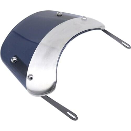 For 5-7 Inch 3MM Retro Motorcycle Round Headlights Windshield Windscreen Kit