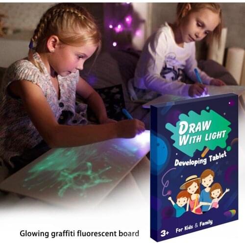 Creative Luminous Graffiti Painting Board With Drawing Fluorescent Educational Children A3 A5 Toy Pen Drawing Kit A4 Board R6I6