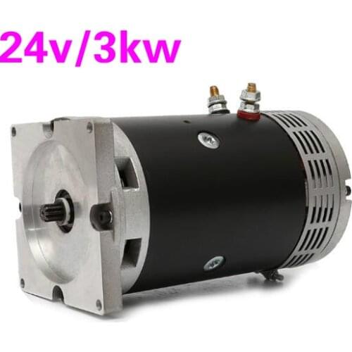 New energy hydraulic oil pump electric dump truck power unit 9 tooth spline DC motor 24V/3KW