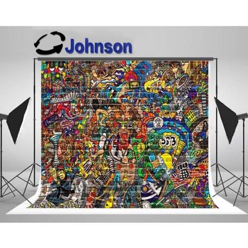 Hip hop Graffiti Sports Collage Brick Wall photography backgrounds Computer print party photo backdrop