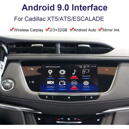 Android Video interface Box for2019 2020Cadillac XT5/XTS/ESCALADE Multimedia Interface with Wireless/USB CarPlay dongle