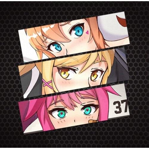 Classic Cartoon Anime Beauty Girl Eyes Car Styling and Decals Motorcycle Auto Tail Window Stickers