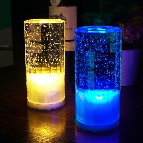 Creative Acrylic Bar KTV Table Lamp Rechargeable Coffee Shop Restaurant Led Night Light Bedroom Bedside Decor Restaurant Lamp