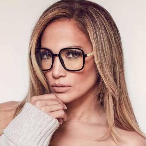 QPeClou 2020 TR90 Square Glasses Frame Women Designer Big Eyeglasses Female Optical Computer Transparent Glasses Oculos De Grau