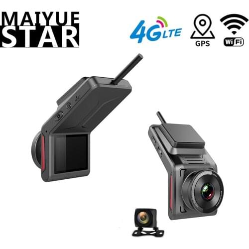 Maiyue star 4G mini car DVR dual lens 1080P hidden video recorder wifi crossed camera GPS tracker HD night vision video recorder