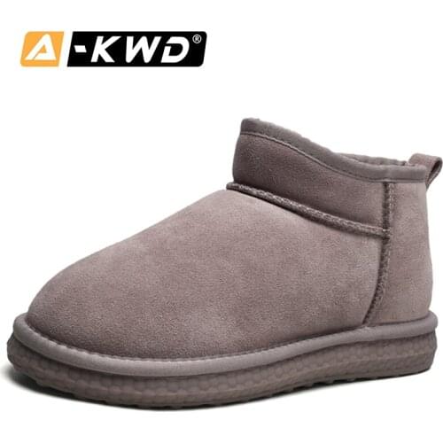 2021 Fashion Mens Boots Plush Winter Casual Snow Camping Boots Non-slip Rubber Warm Waterproof Ankle Boots Botas Hombre Footwear