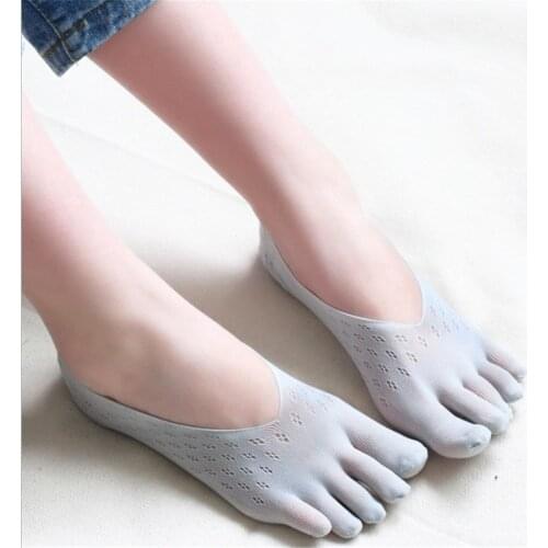 Orthopedic Compression Socks Split Toe Socks Ultra Low Cut Liner Gel Tab Foot Care Summer Breathable Invisible Mesh Stockings