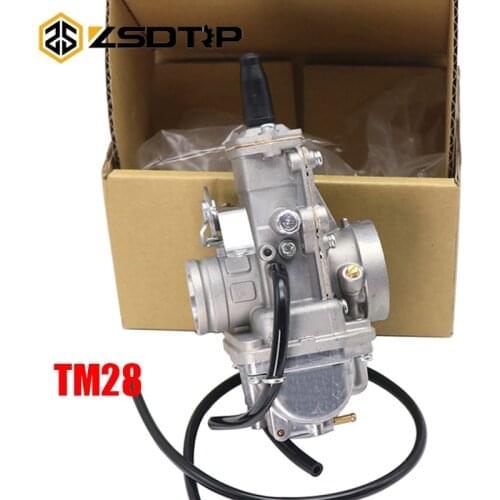 ZSDTRP TM28-418 Flat Slide 28mm TM Carburetor Spigot TM34-2 42-6100 For Mikuni for Honda 250 LT250 Racing