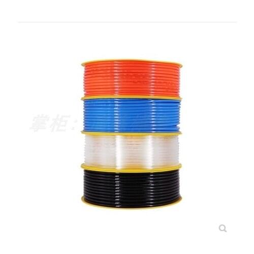 2 meter Pneumatic pats PU tube 4*2.5 mm 6*4 mm 8*5mm 10*6.5 mm 12*8 14*10mm 16*12mm air pipe Air compressor hose