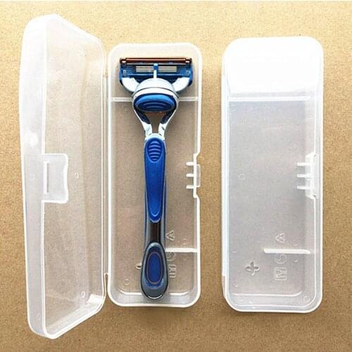 Portable Shaving Box Razor Travel Bag Large Capacity Waterproof and Fall Resistant PVC Manual Shaving Blade Razor Storage Box