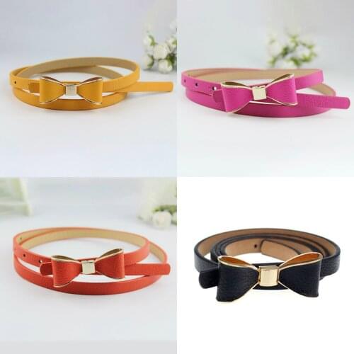 Female Ceinture Bow Leather Belts For Women Luxury Brand Butterfly Thin Belts For Women Waist Belt Ceinture Femme