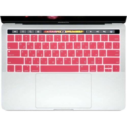 For MacBook Pro 13" A1706 Pro 15" A1707 With Touch Bar Release 2016 US Enter Russian Language Silicone Keyboard Cover Skin