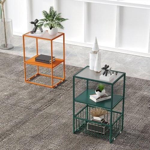 Glass coffee table Multifunctional tea table side table small table bedside table furniture living room