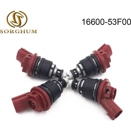 4PCS Fuel Injector 16600-53F00 For 1991 1992 1993-1998 1999 Nissan 240SX Altima FJ285 2.4L l4 1660053F00,16600 53F00,FJ285