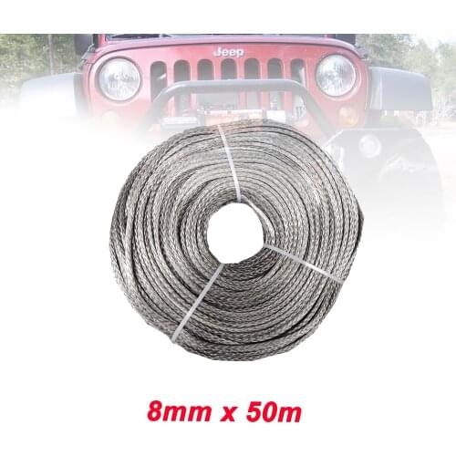 8mm x 50meters winch rope for ATV/UTV electric winch 4x4 off road accessories free shipping