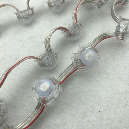 DC12V input WS2815 50pcs 5.5cm spacing 20mm LEDpixel module;clear wire;frosted cover;IP68 rated;RGB addressable full color