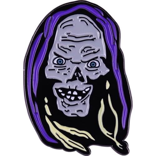Creep into the crypt of terror and give a blood-curdling scream with your very own Tales from the Crypt Keeper badge pin