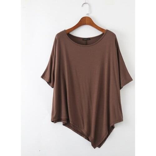 WSYORE Loose Top Female New Summer Casual Short Sleeve T-shirts Women Modal Large Size Bat Sleeve Bottoming T Shirt NS992