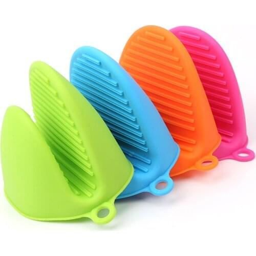 1pc Kitchen Silicone Heat Resistant Gloves Clips Dish Holde Anti-slip Oven Glove Mitts Potholder BBQ Glove Tray Pot Bowl Holder
