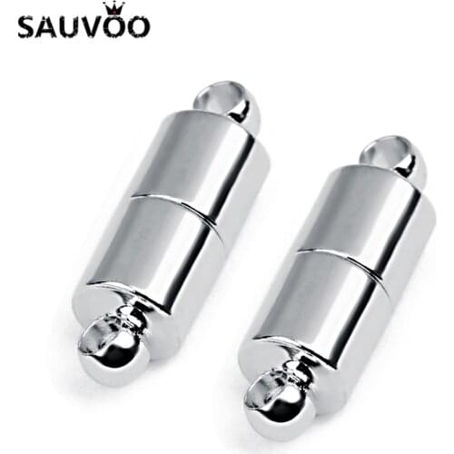 10pcs 5x15mm Round Magnetic Clasps Supplies For Jewelry Necklace Bracelets Strong Connecting Buckle For DIY Jewelry Makings