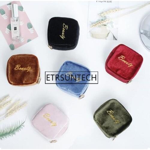 100pcs Women Lipstick Storage Bag Mini Organizer Toiletry Case Female Travel Portable Cosmetic Beauty Makeup Bags