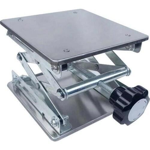 100x100mm Aluminum Router Lift Table Woodworking Engraving Lab Lifting Stand Rack Lift Platform Lift Table Woodworking Benches