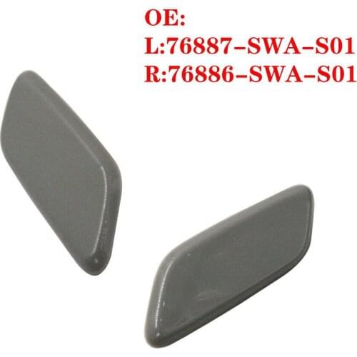 2Pcs Left+Right Caps Cover Headlight Cleaning Washer Nozzle Cover for Honda CRV 2006-2012 Car Headlight Washer Nozzle Cover