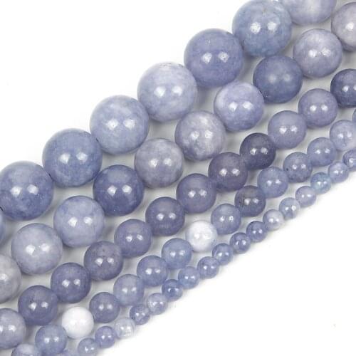 4-12mm Natural Stone Beads Round Smooth Lavender Stone Loose Beads For Jewelry Making DIY Charm Bracelet Necklace Handmade