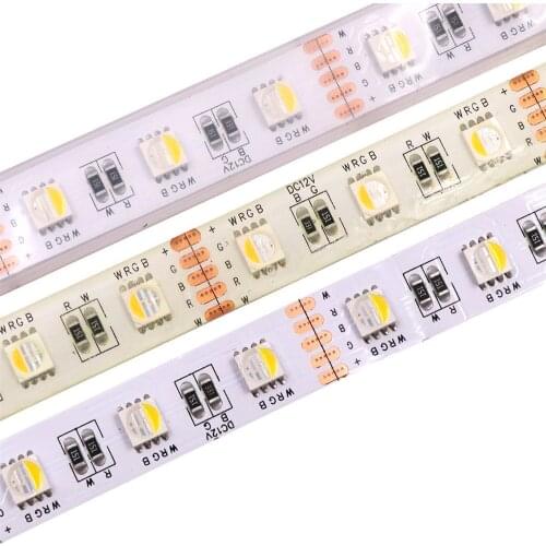 4 Colors in 1 LED Strip Light 5M 5050 SMD 12V 24V DC RGBW RGBWW 60LED/m Flexible Led Tape Ribbon Waterproof Flex Lights