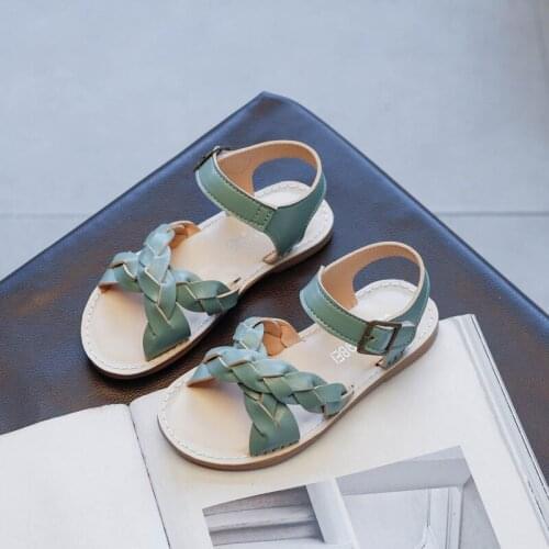 Children Weave Beach Sandals For 2021 Toddler Girls Princess Dress Shoes Sports Flat Sandals Child Summer Baby Shoe 1-6 YearsOld