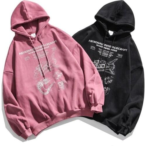 Design Lovers Fashion Brand Fans Hooded Men and Women Fashion Ins plus Velvet Autumn and Winter Coat