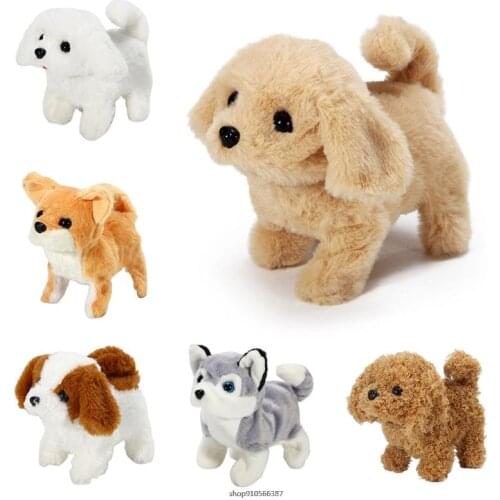Electric Dog Toy Plush Stuffed Doll with Interactive Function Emontion Smooth Educational Toy Early Learning Baby Gift wholesale