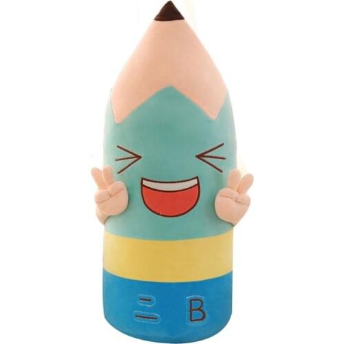 Fancytrader Giant Pop Anime Plush Pencil Pillow Toys Big Soft Stuffed Funny Emotional Cartoon Pencil Doll 80cm 4 Colors