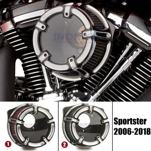 CNC sportster air inflow cleaner Filter see though air intake kit for Harley 1200 48 72 XL883 1200 Iron 883 Sportster 2006-2018