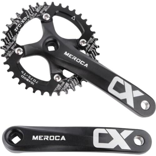 MEROCA Outdoor Cycling Mountain Bike 170mm MTB Crank 32/34/36/38/40/42T 104BCD Square Hole Sprocket MTB Crankset Bicycle parts