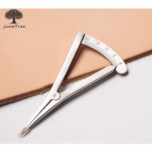 Junetree 8.5cm Leather Scratch Compass Wing Divider with lock Leather Marking Tool Durable Adjustable Wing Divider Edge Creaser