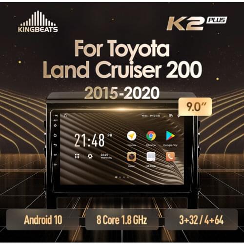 KingBeats Android 10 Octa-Core head unit HU 4G in Dash Car Radio Multimedia Video Player Navigation GPS For Toyota Land Cruiser 200 11 2015 - 2020 no dvd 2 din Double Din Android Car Stereo 2din