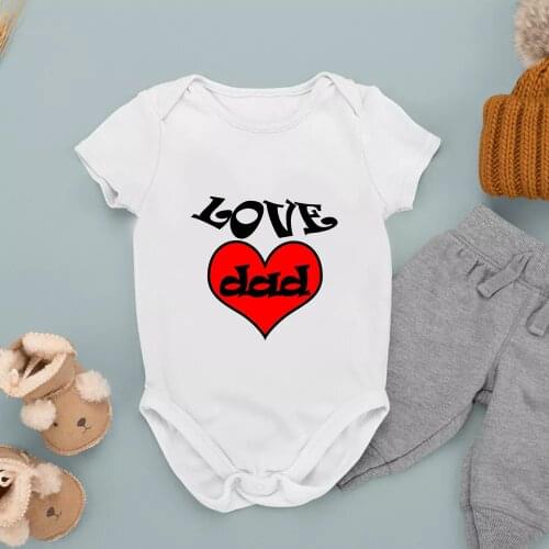 Love Mom Baby Bodysuit for Newborns Casual Infants Onesie Unisex Baby Autumn Winter Clothes White for Babies Jumpsuit Clothes