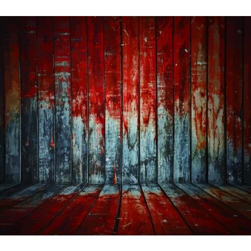 Red Paint Wood Wall Floor Newborn Vinyl Custom Photography Backdrops Photo Backgrounds for Photo Studio Camera fotografia