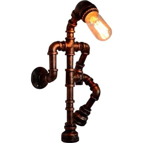 Creative personality robot wall lamp industry wind pipe loft light restaurant pub bedroom aisle bar corridor study cafe light