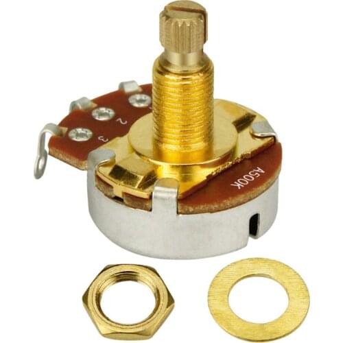 Brass Shaft ELectric Guitar Bass Volume Tone Control Pots Potentiometer A500K Q1FF