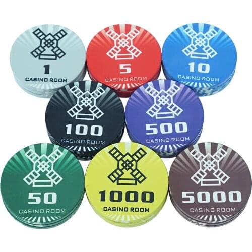 Any Free Design 39mm and 10g Hot Sale Ceramic Chip With Value From Poker Chips Factory